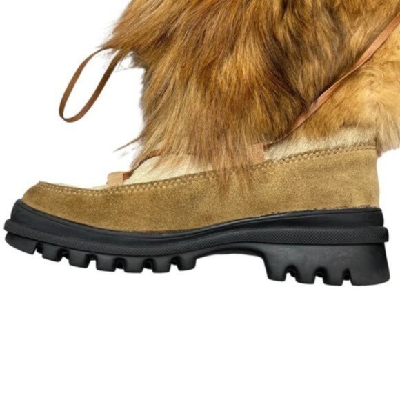 PAJAR Fur Seal Skin Boots Shearling Lining Sz 5 Made In Italy - Picture 5 of 8